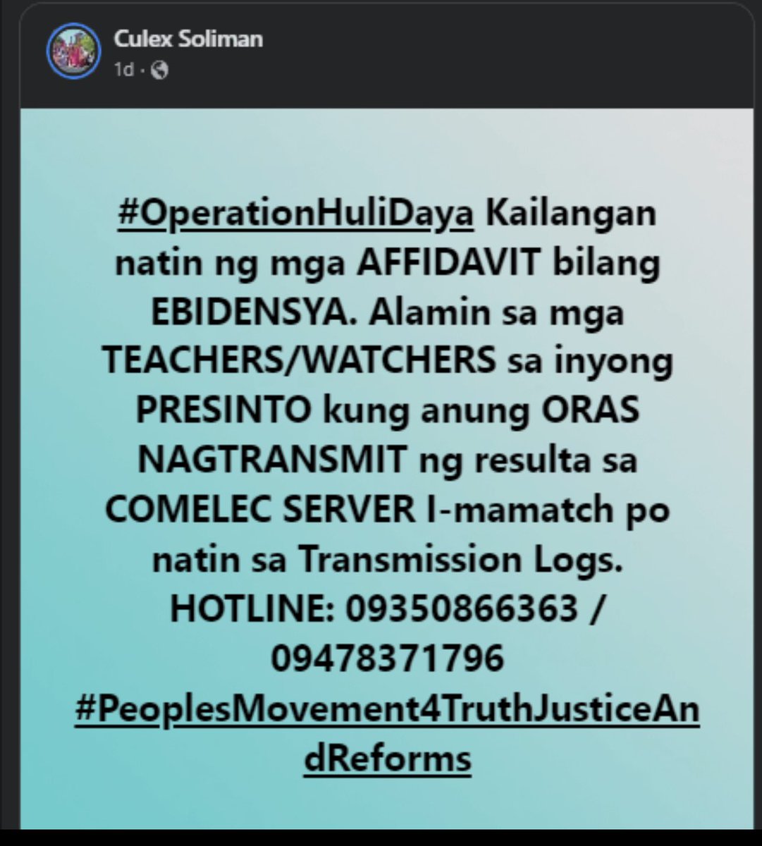 nabunturanguy's tweet photo. In the 1986 snap elections, we had the 30 Comelec employees responsible for unmasking Marcos Sr’s fraud. Hopefully, teachers can give light to the fraud over Marcos Jr’s election &amp; his partner Fiona. Trouble is, DepEd might already be issuing memos against teachers’ cooperation. https://t.co/5yLQWVao0R
