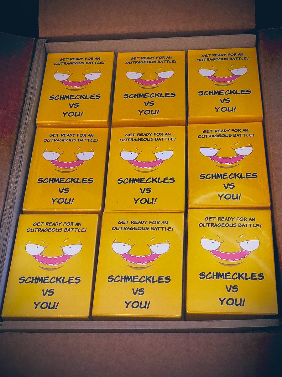 The SCHMECKLES VS YOU! Decks have just arrived from the printers. Pre-orders will be shipping out tomorrow 🥳

If you’re quick, you can be part of this order run. 250 #Schmeckles each. 10% off for every Schmeckles #NFT you own!

10 NFTs = Free Deck

schmeckles.io/schmecklesvsyou