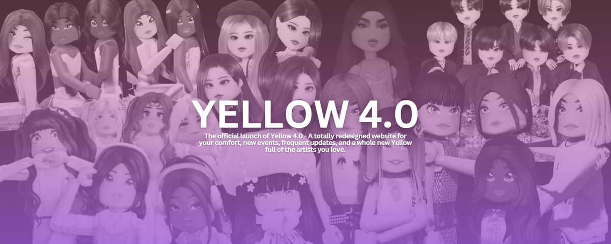 YeIIowMusic's tweet photo. Yellow 4.0 -

A totally redesigned website for your comfort, new events, frequent updates, and a whole new Yellow full of the artists you love.
✅: April 7 (FRI), 2023 8PM EST https://t.co/7SuT0EYoaf