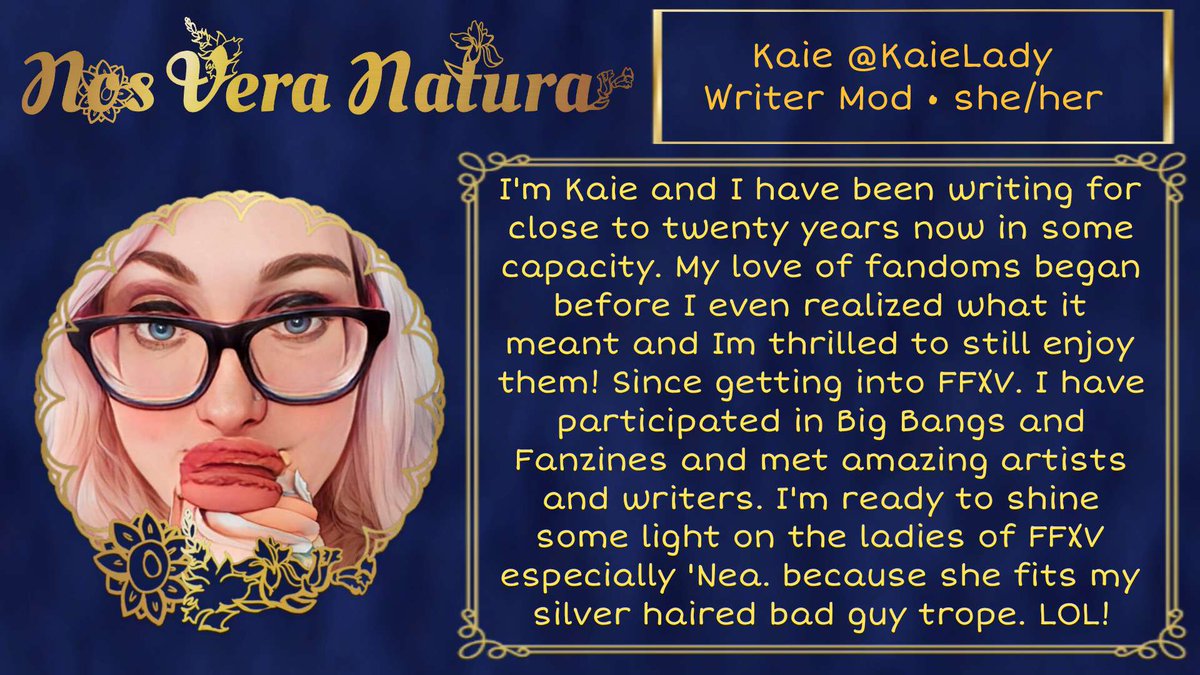 Last but not leastly is our Writing Mod, Kaie! @KaieLady