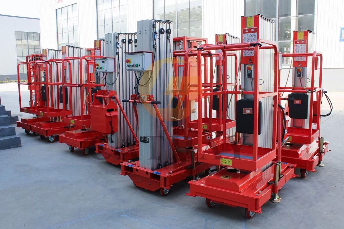 EvanYin12's tweet photo. CATHAYLIFT 5~12m Double mast aluminum lift platform, load capacity 150kg. 
#cathaylift #aluminumlift #aluminumplatform #aerialworkingplatform #workingplatform #platformlift #liftplatform #miniplatform #haulotte #genielift #jlglift #factoryprice #madeinchina https://t.co/6R24RKN7jY