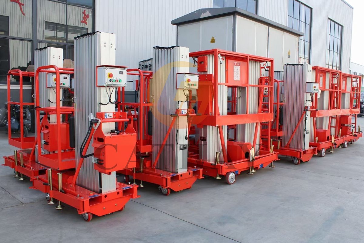 EvanYin12's tweet photo. CATHAYLIFT 5~12m Double mast aluminum lift platform, load capacity 150kg. 
#cathaylift #aluminumlift #aluminumplatform #aerialworkingplatform #workingplatform #platformlift #liftplatform #miniplatform #haulotte #genielift #jlglift #factoryprice #madeinchina https://t.co/6R24RKN7jY