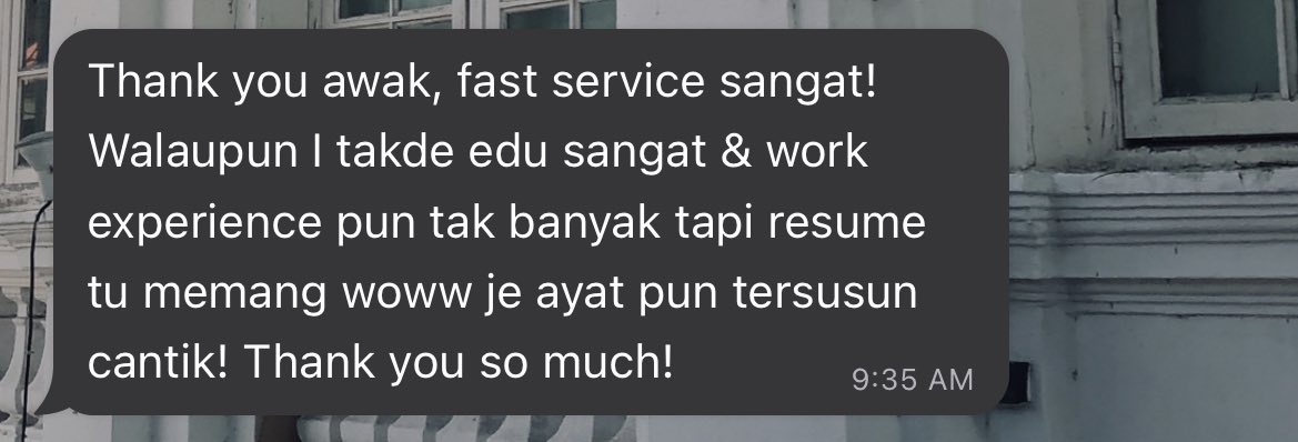 This kind of feedback 🥺❤️ #resumeservice