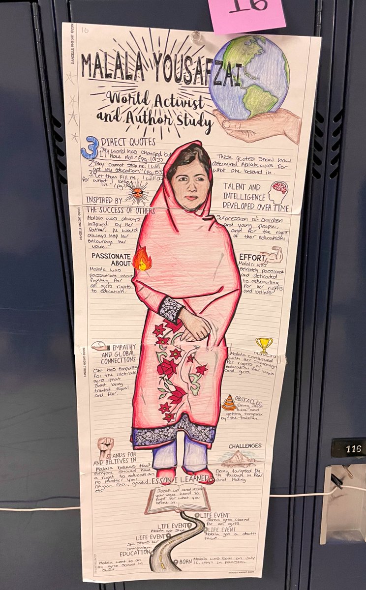 orourke_kela7's tweet photo. Our Gr 7 students shared incredible insights into the powerful and courageous souls of two extraordinary young women for our Q3 novel unit study in the form of literature circle discussions and body map projects this MP. @SevernRivAACPS @AACountySchools https://t.co/wT1JQZfwJR
