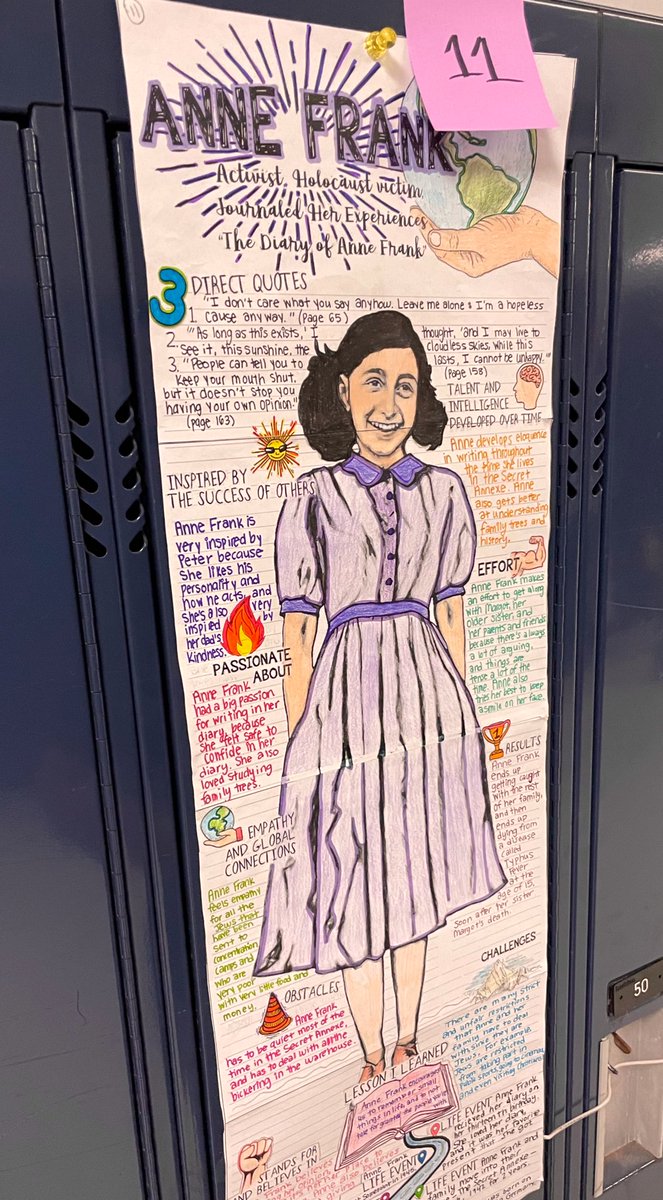 orourke_kela7's tweet photo. Our Gr 7 students shared incredible insights into the powerful and courageous souls of two extraordinary young women for our Q3 novel unit study in the form of literature circle discussions and body map projects this MP. @SevernRivAACPS @AACountySchools https://t.co/wT1JQZfwJR