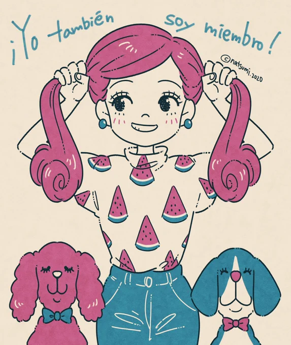 ツインテールって初めて描いたかも!と思った今年の2月2日。2年前くらいにたくさん描いてました 