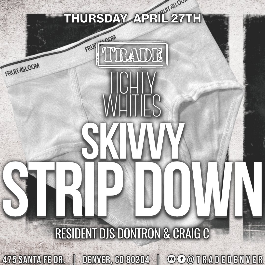 trade_denver's tweet photo. It's time to whip out those..... union suits and strip down at Trade! Free lockers are available!
#tradedenver #gaybear #denverpup #denvergay #DenverCO #gayfur #denverleather #gayboy #gayundies #gayjock #gaydenver #gaydad https://t.co/OBXpMbS8gu