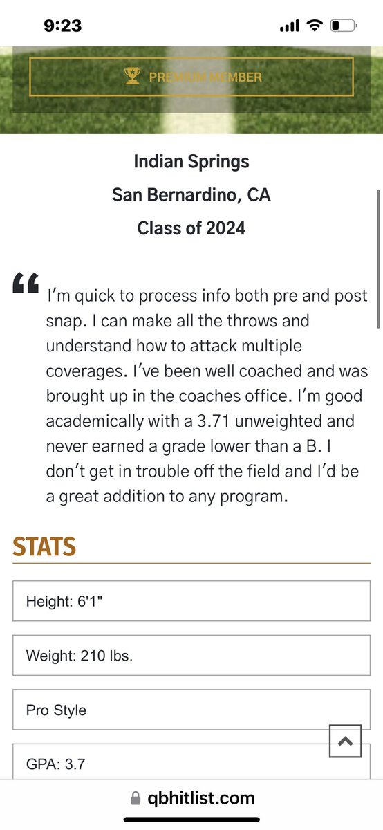 QBHitList's tweet photo. Welcome to the largest QB fraternity in the nation! 

@QBHitList Premium 2024 QB @Payton_Clark_15 Indian Springs HS(CA) 

Check him out!

⏩⏩⏩ Profile: https://t.co/dZAI5oqUtZ

Full evaluation posting soon… https://t.co/gJxUQ0GCJ7