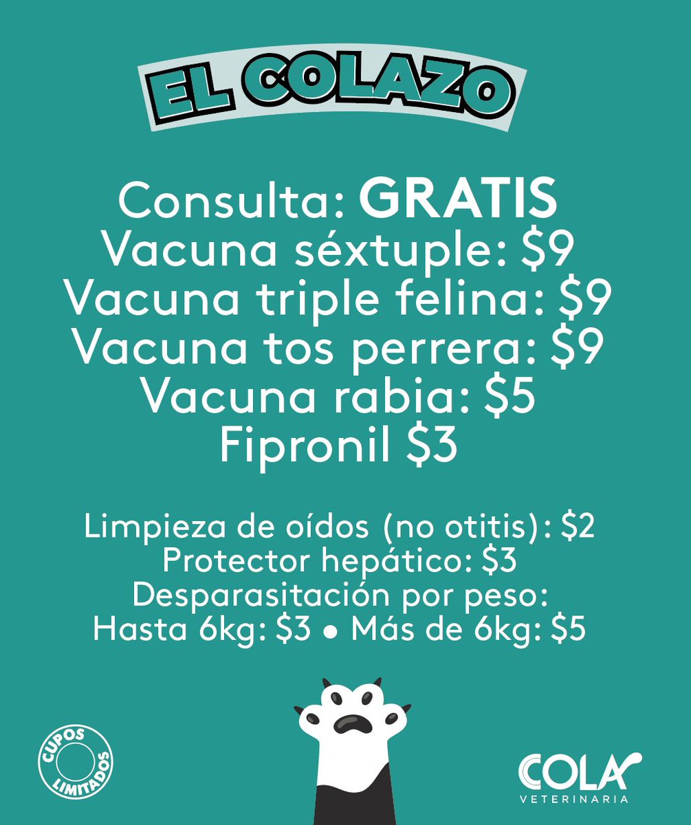 COLAcentro's tweet photo. Abril, colitas mil!
No te pierdas #ElColazo del 1 y 2 de abril, de 09h00 a 17h30.

Atención veterinaria a costos populares, en COLA!
No faltes, trae a tus perros y gatos. 

#LaPinchaditaDeAmor 
Somos #LaVetDeRA https://t.co/wTz7Udg9rF