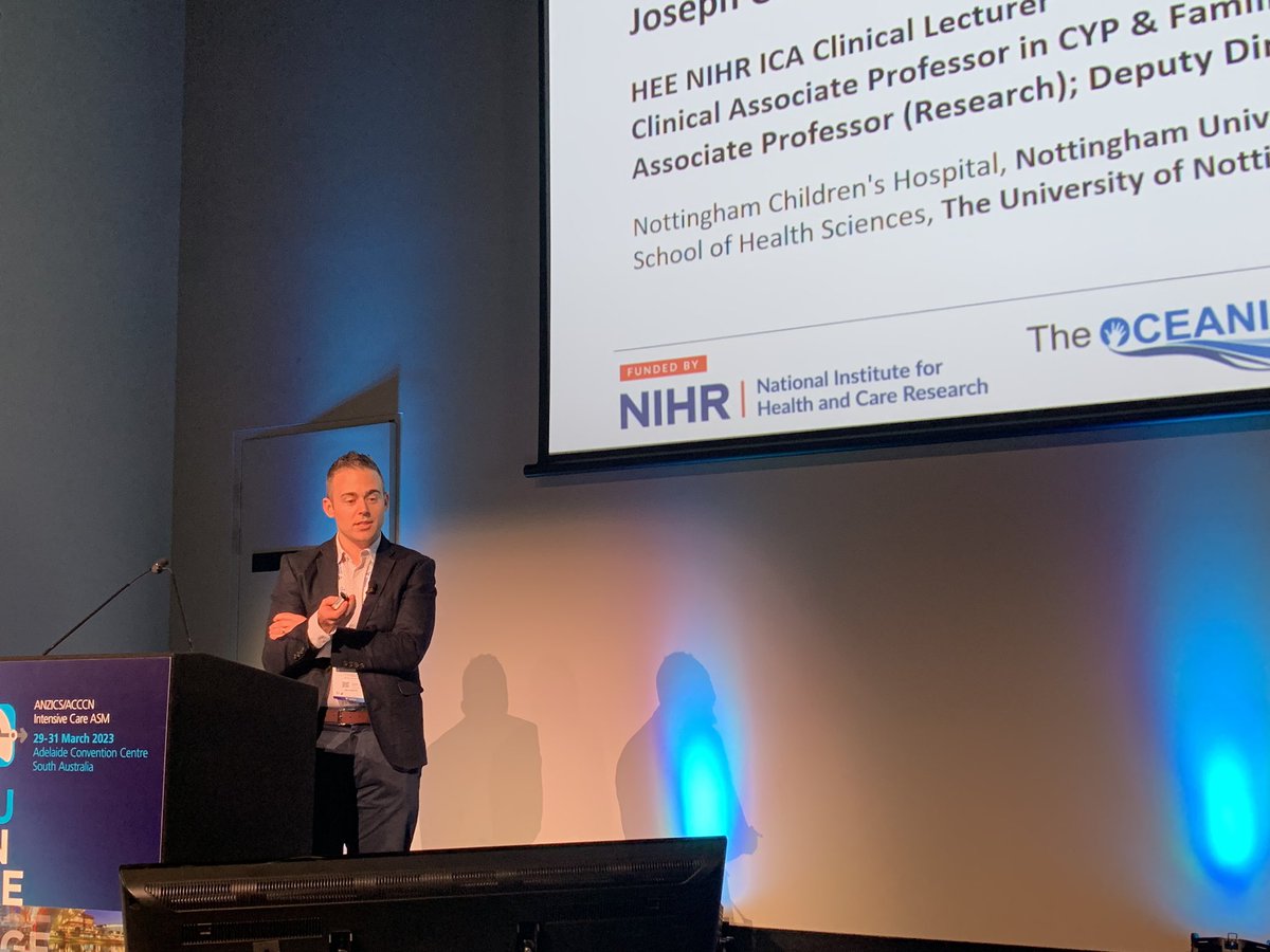 HainesKimberley's tweet image. Congratulations @josephcmanning and team on the #OCEANIC program of research in PICU patients &amp;amp; families #2023ASMAdelaide thanks for ageing your results with the ANZ Crit Care community
