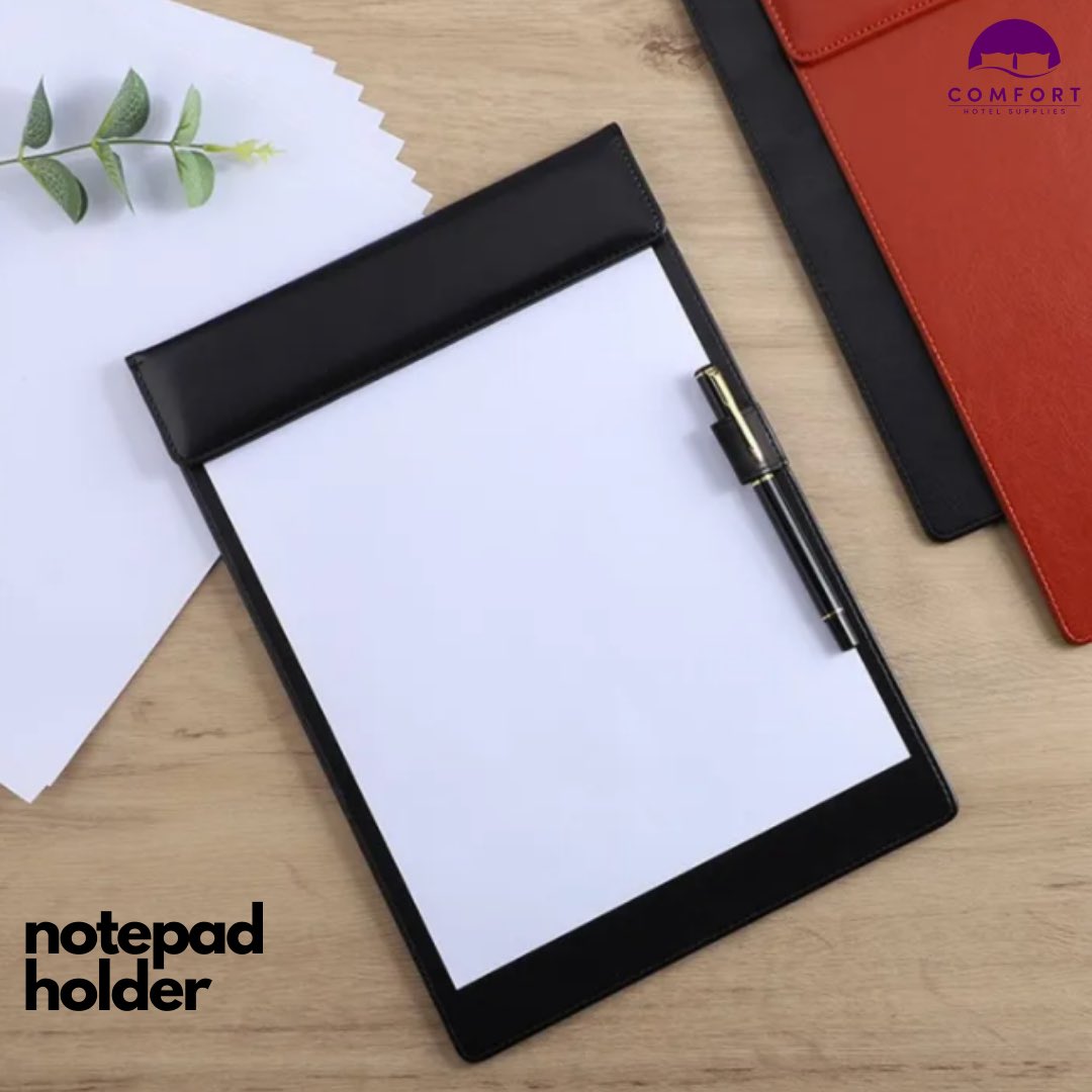 Make use of this notepad holder to take note properly. Made with high quality PU leather and 💯 durable!

#hotelsupplies #hotelph #airbnb #comforthotelsupplies #comfortph #shopeefinds #lazadafinds #notepadholder #leathernotepad