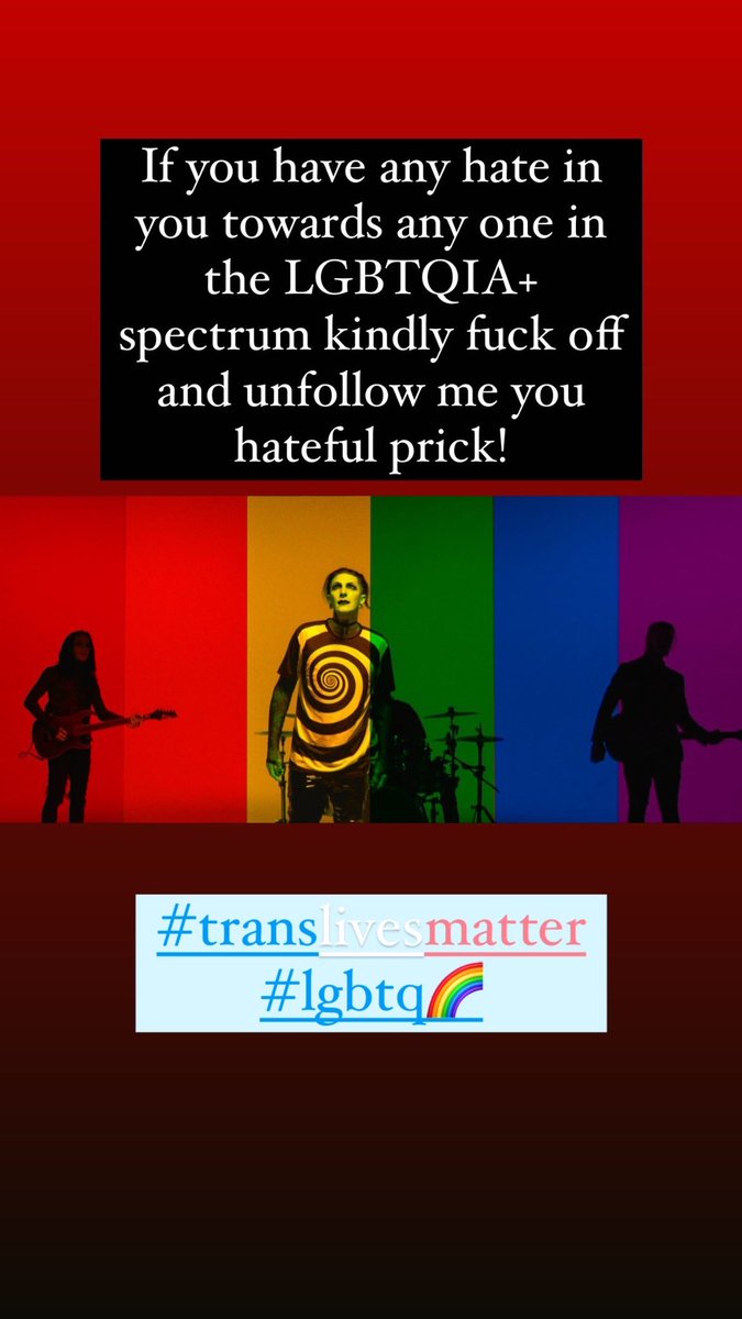 This shouldn’t need to be said but. #translivesmatter #LGBTQ. If you disagree with me then kindly unfollow me and go fuck yourself while you’re at it.