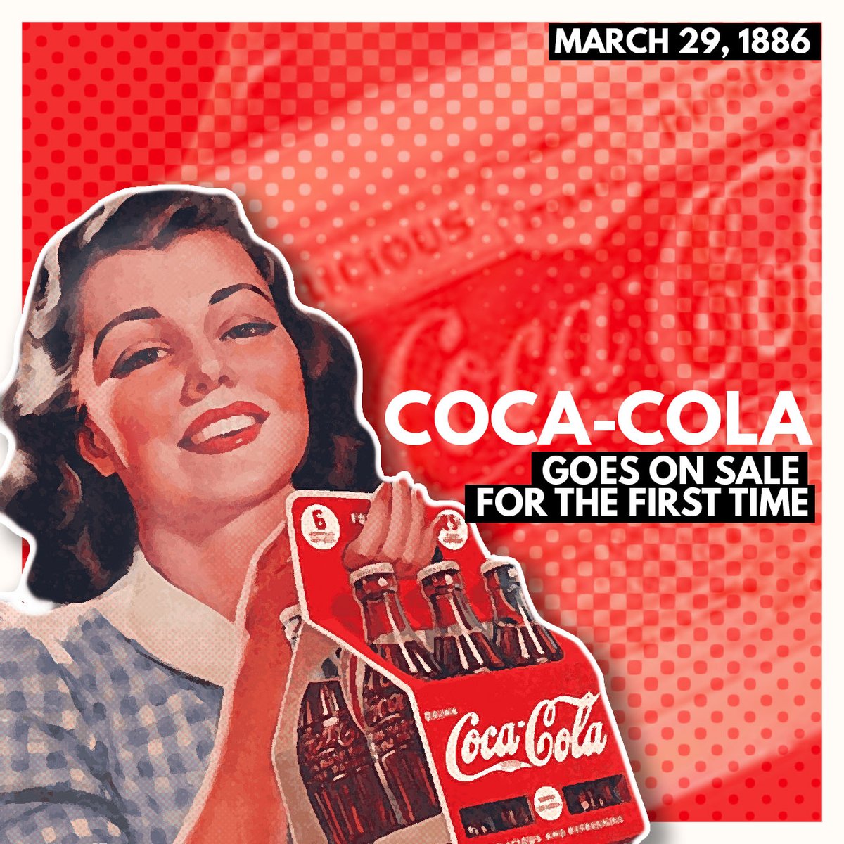sci_vs_con's tweet photo. #TodayInHistory March 29, 1886, #cocacola goes on sale for the first time. Back in the 1880's chemists would dispense the drink because it contained cocaine. 🥤

#food https://t.co/rXgRvzkP85