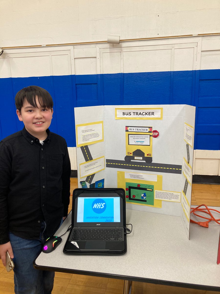 DrHoodASupElwd's tweet photo. Invention Convention at Boyd Intermediate! Inquiry based learning in action…. How awesome to watch our young learners provide demos and explanations of their original inventions. #YoungInventors
#Creativemindsatwork https://t.co/q2fc9hkcCc
