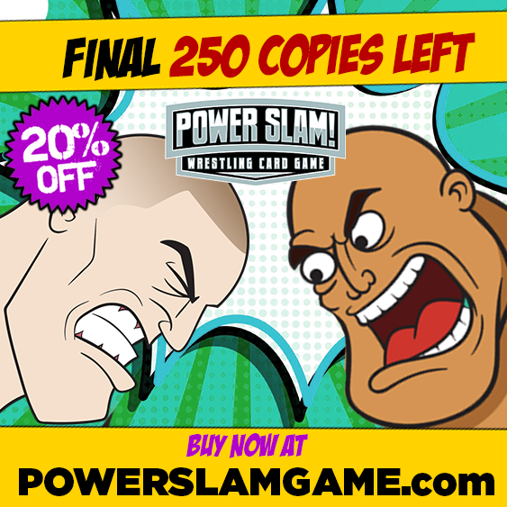 Step into the ring and become the ultimate wrestling champ with POWERSLAM! 🤼‍♂️💥 Only 250 copies left, order now at powerslamgame.com &amp; get 20% off! Don't miss this limited-time offer! #Wrestling #CardGame #BoardGame #WrestleMania #NJPW #AEW #ShopSmall #SaveBig #wwe