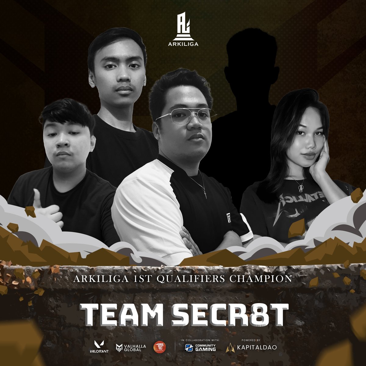 ValhallaGlobal's tweet photo. Congratulations to Team SECR8T for their victory in the #ValhallaGlobal #Esports League x National University #Valorant 1st Qualifiers #tournament and to Team MS TEAMS and Team GRABEBUH for their impressive 2nd and 3rd place finishes, respectively. https://t.co/W5a9vhgNZl