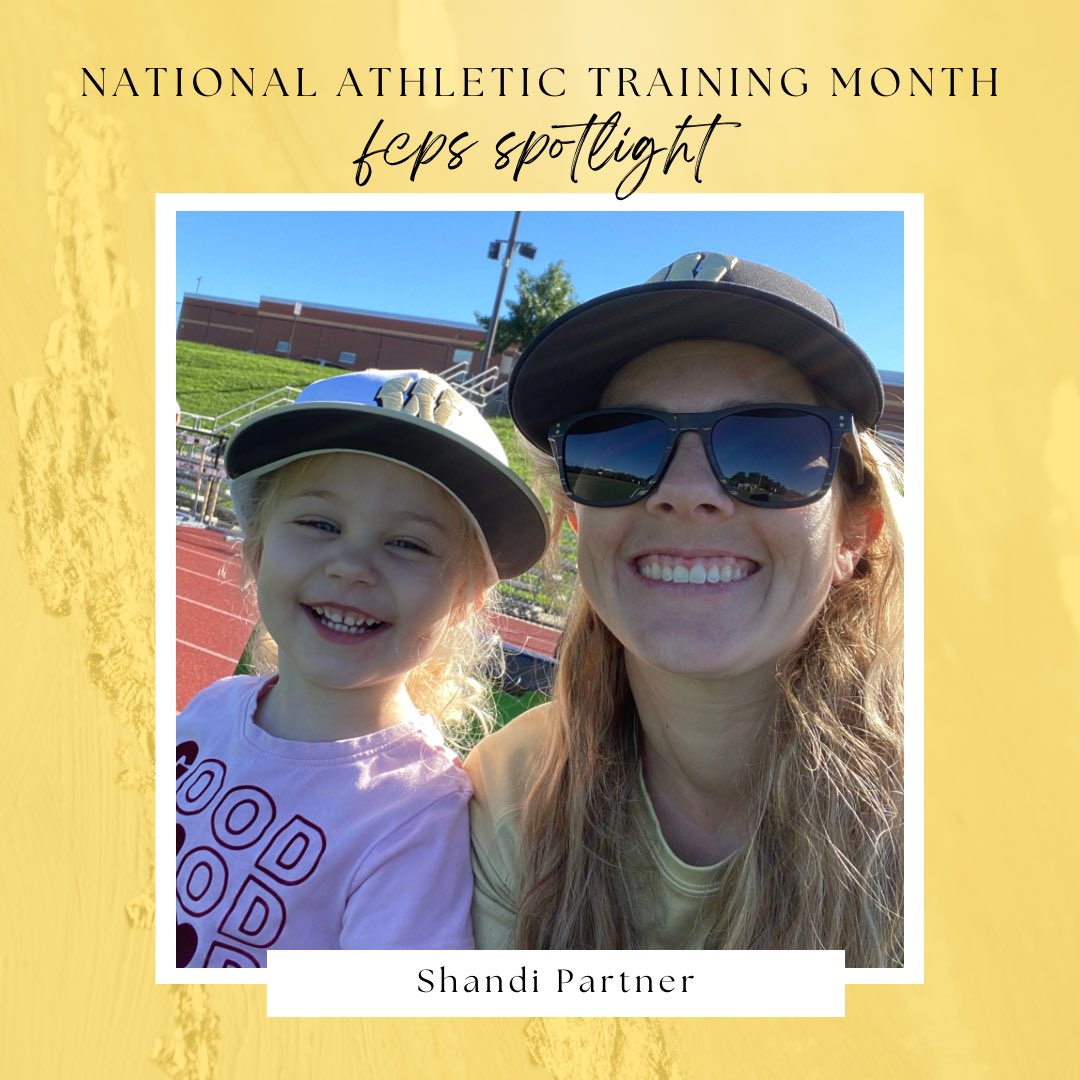 FCPS_ATP's tweet photo. Today’s Spotlight 1/3: Shandi Partner!

📍Site: AT1 @WHSBulldogAT 
🦉Years of Experience: 12
🌎Hometown: Chantilly, VA (@westfield_hs Alum)
📚Undergrad: BS in Athletic Training from @BYU 
👩🏼‍🎓Graduate: MEd in Athletic Training from @UVA

#NATM2023 #theresanATforthat https://t.co/HiD73GJb8t