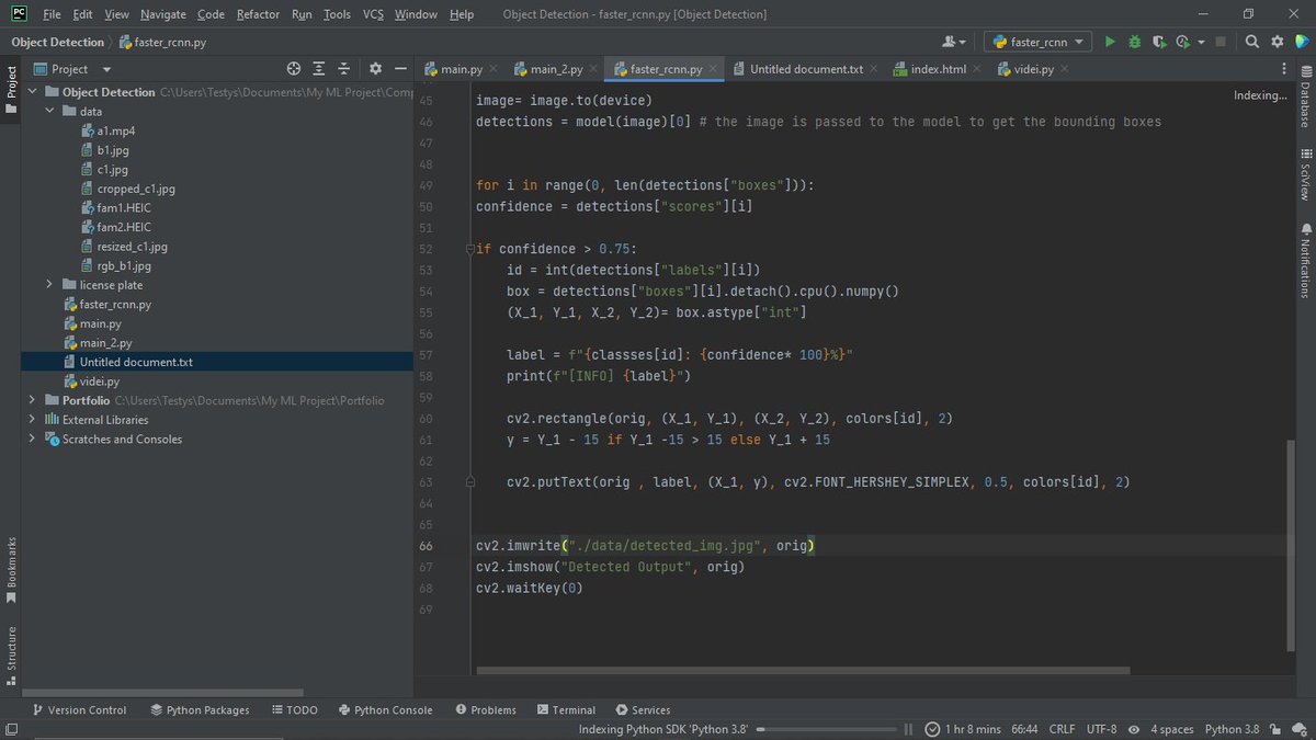 _testys_'s tweet image. I spent the first 2 hours learning and understanding the implementation using Pytorch and studying the Microsoft COCO dataset. I then reproduced the code needed to carry out the Object detection on my image and started training my model.#MachineLearning #DataScience #COCODataset