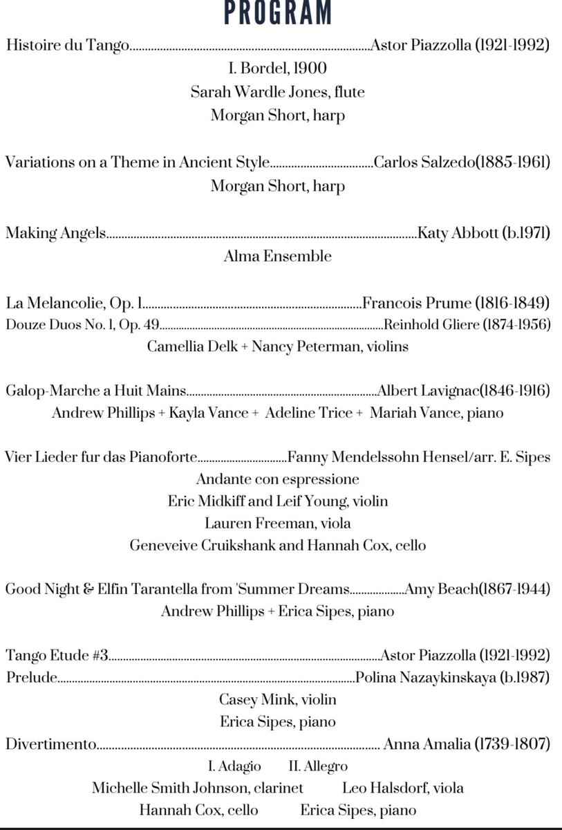 Excited for the 3rd concert in our Alma del Core Community Music Series! Lots of great music being made by local and out of town professionals, amateurs, and students, side by side, in a relaxed, supportive atmosphere. 

This Friday. 7pm. Community High School, downtown Roanoke.