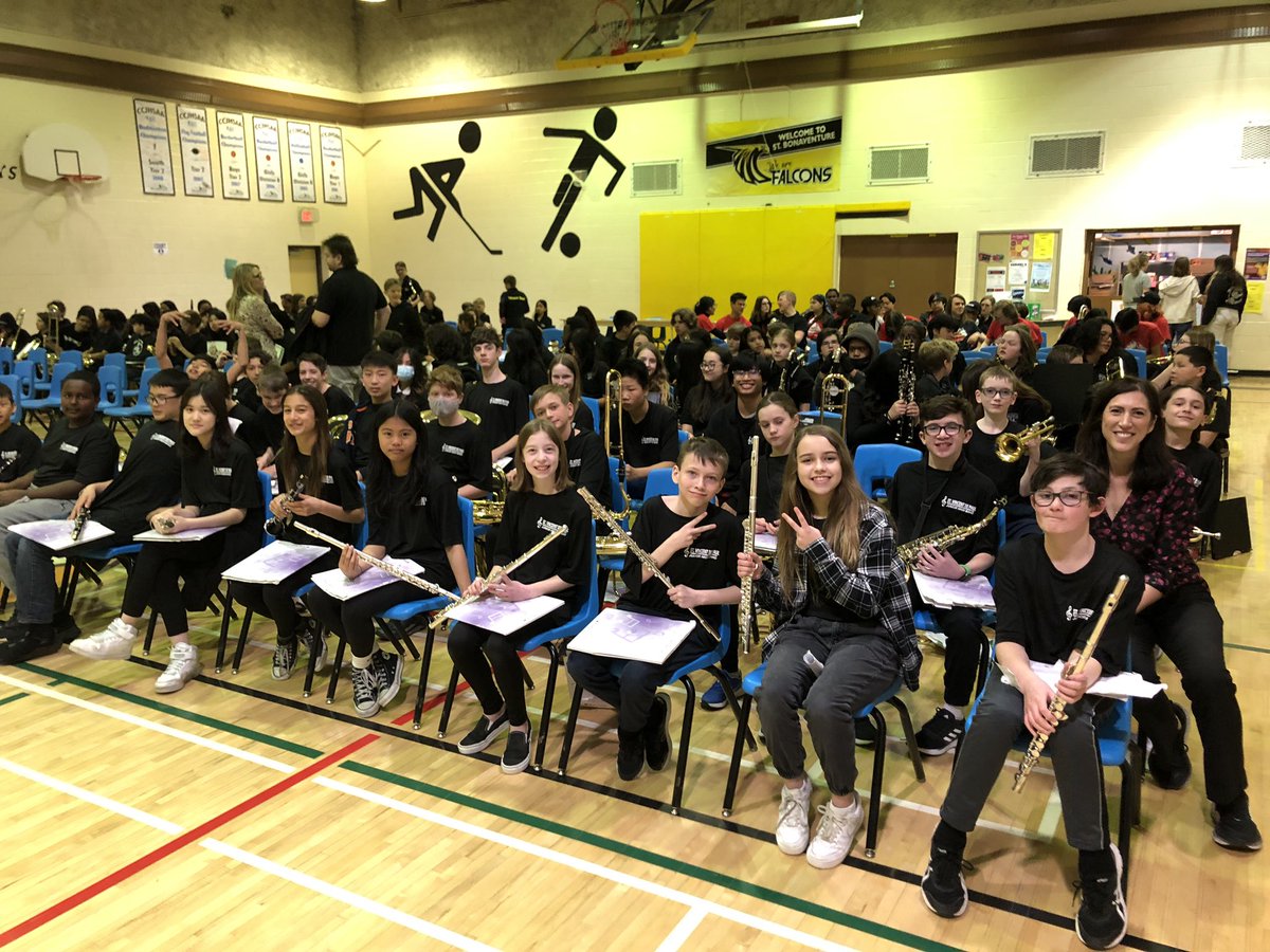 SVDP_CCSD's tweet photo. Grade 7 Viking Band perform today at St. Bonaventure in a travelling performance.  Sweeeeet music!  Welcome back to Mrs. C. https://t.co/p68Pten0BZ