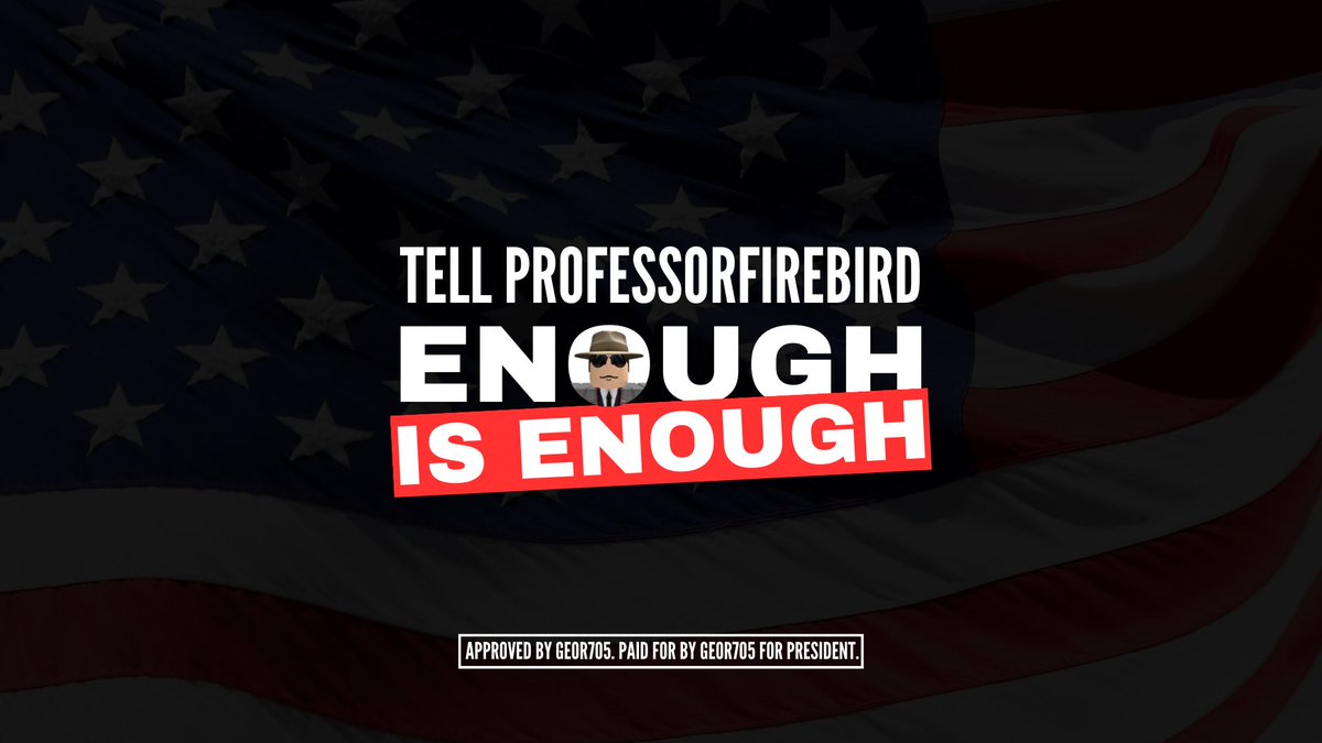 Geor705's tweet photo. It is time we take a Stand for America. We need competent leaders to lead our nation. Tell ProfessorFirebird Enough Is Enough. #StandforAmerica https://t.co/OXRsLjinR9