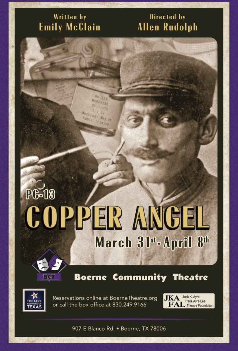 Flying out to San Antonio tomorrow to see the world premiere of my play Copper Angel Friday night! Pretty excited and feeling very proud of this beautiful story. #playwrightlife