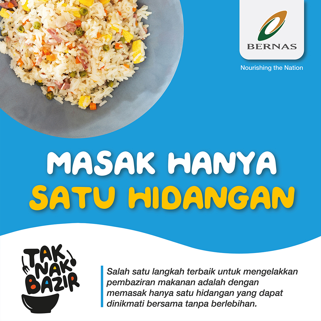 BernasOfficial's tweet photo. Salah satu langkah terbaik untuk mengelakkan pembaziran makanan adalah dengan memasak hanya satu hidangan yang dapat dinikmati bersama tanpa berlebihan.

#BERNAS #KesejahteraanuntukSemua #NourishingtheNation #TakNakBazir #foodwaste #Ramadan #sahur #iftar #Malaysia @FoodViralMY https://t.co/dg1tHKmt1I