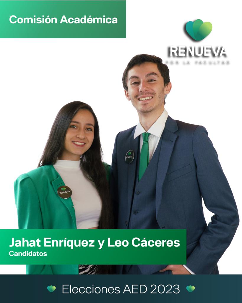 RenuevaJ's tweet photo. Te presentamos a nuestros candidatos a la Comisión Académica:
Director: Leo Cáceres
Subdirectora: Jahat Enríquez
Más allá de presentar nuestras ideas, nuestro compromiso es poner en práctica todo lo que sabemos y volver nuestros sueños realidad al servicio de los estudiantes.
💚 https://t.co/FOgJ2EAkwh