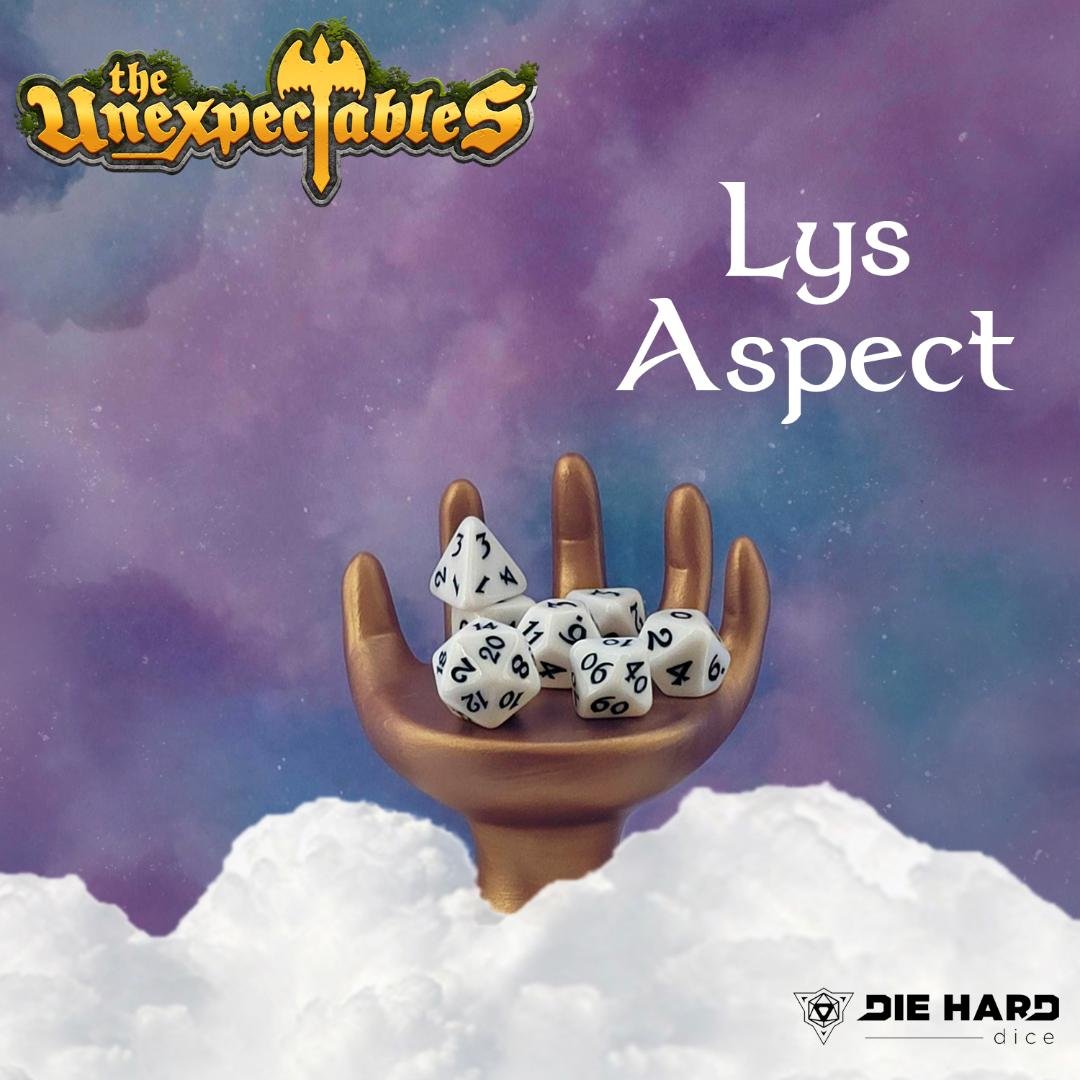 _Unexpectables_'s tweet photo. The God, Lysend was born and it's aspects were scattered across the world. Now you too can harness divine power with the Aspect Dice, inspired by the new God from The Unexpectables campaign! https://t.co/aDSATe8g0y https://t.co/0dksSDdZme