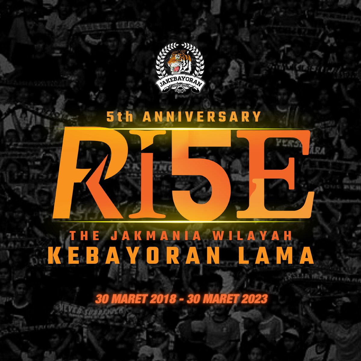 Jakebayoran65's tweet photo. Selamat ulang tahun untuk kita semua, the Jakmania Kebayoran Lama yang ke-5 tahun, semoga di umur yang bertambah ini, kami dapat bangkit perlahan untuk membuktikan, Kami Masih Ada.
#RI5E
#JakebayoranLama
#JS65 https://t.co/m9wSPsD0hV