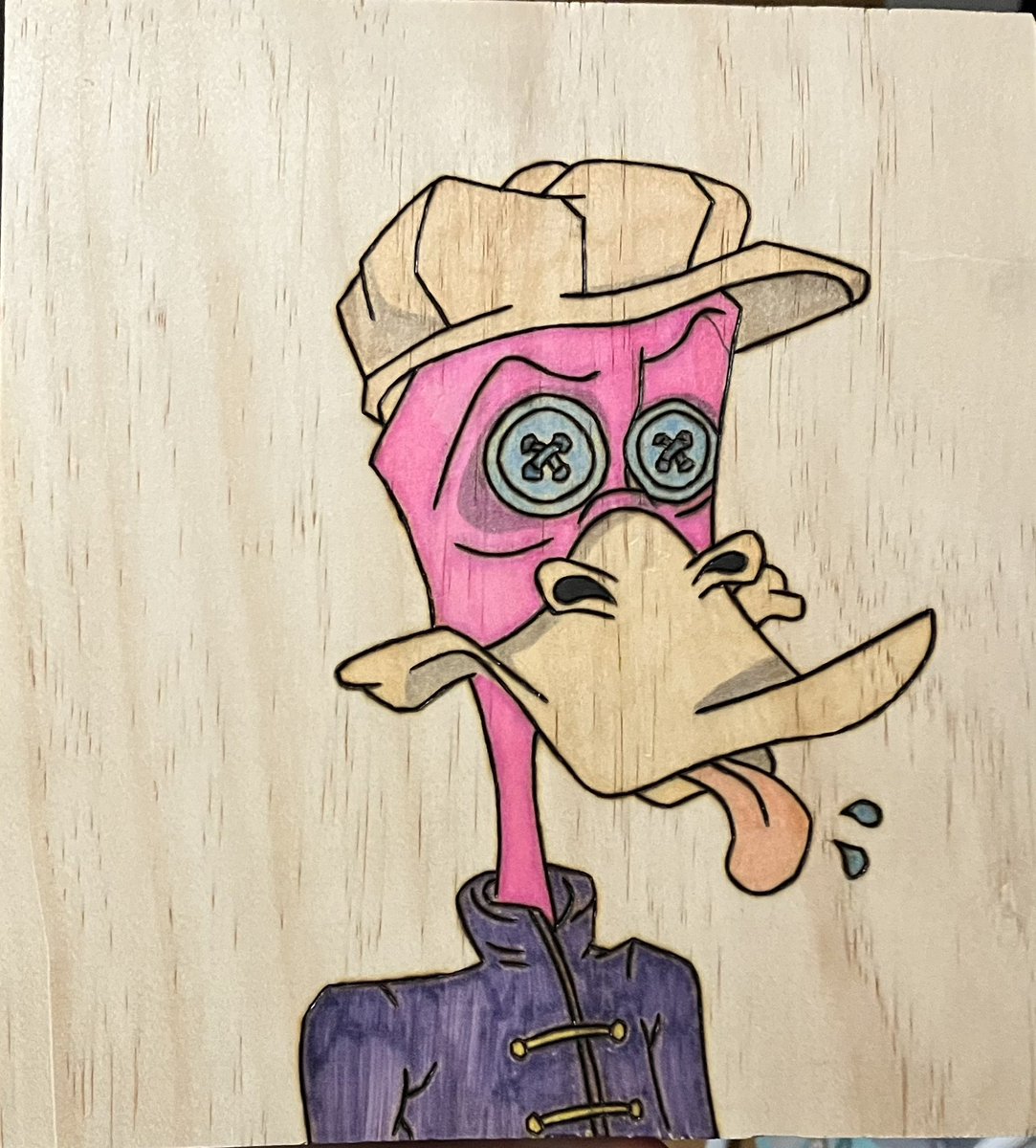 DWillBurnit's tweet photo. Some late night coloring for you 👀✌🏽 another one of my @OkayDuckYC #AlphaDuck
Want to bring your #DigitalCollectible #NFTs to life let me know. I do pieces for anyone interested .05 #ETH https://t.co/dNxfFTHAey