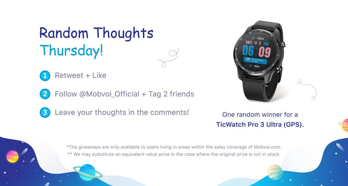 Mobvoi_Official's tweet photo. #RandomThoughtsThursday #Giveaway
This Saturday is #AprilFoolsDay💭 What harmless #prank will you play on your friends or family to make them laugh ? 🃏
👉Share your most creative and hilarious ideas! 😂
🎁: One random winner for a #TicWatchPro3Ultra
#JustForLaughs #electronics https://t.co/oOOUWoBJuJ