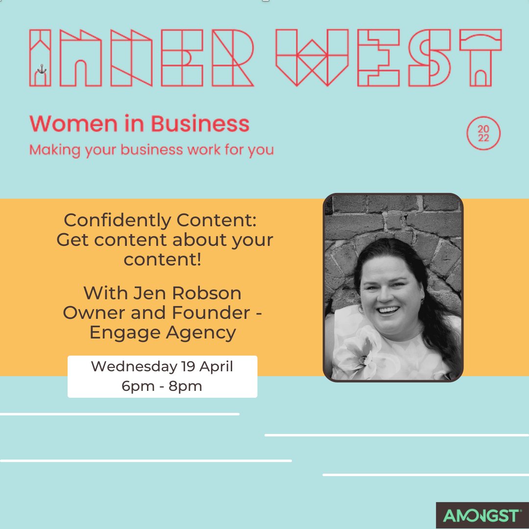 AmongstMktg's tweet photo. Are you ready for the next Inner West Council Women in Business Talk Series? This session is all about focusing on strengthening your skills to write copy for your business.
 
https://t.co/pyH0UQDNM5 https://t.co/EzwLXCr3hk