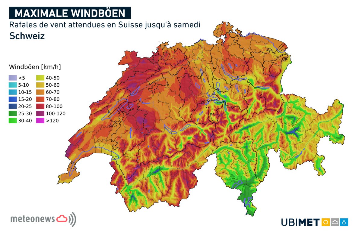 meteonewsSA's tweet photo. Après un début de journée #exceptionnellement #doux par endroits en #Suisse, des conditions #perturbées nous sont promises jusqu'en fin de semaine avec #nuages, #averses et #rafales de #vent au menu. https://t.co/UgZ39yU2c6 (vd) https://t.co/InG1UtDRdJ