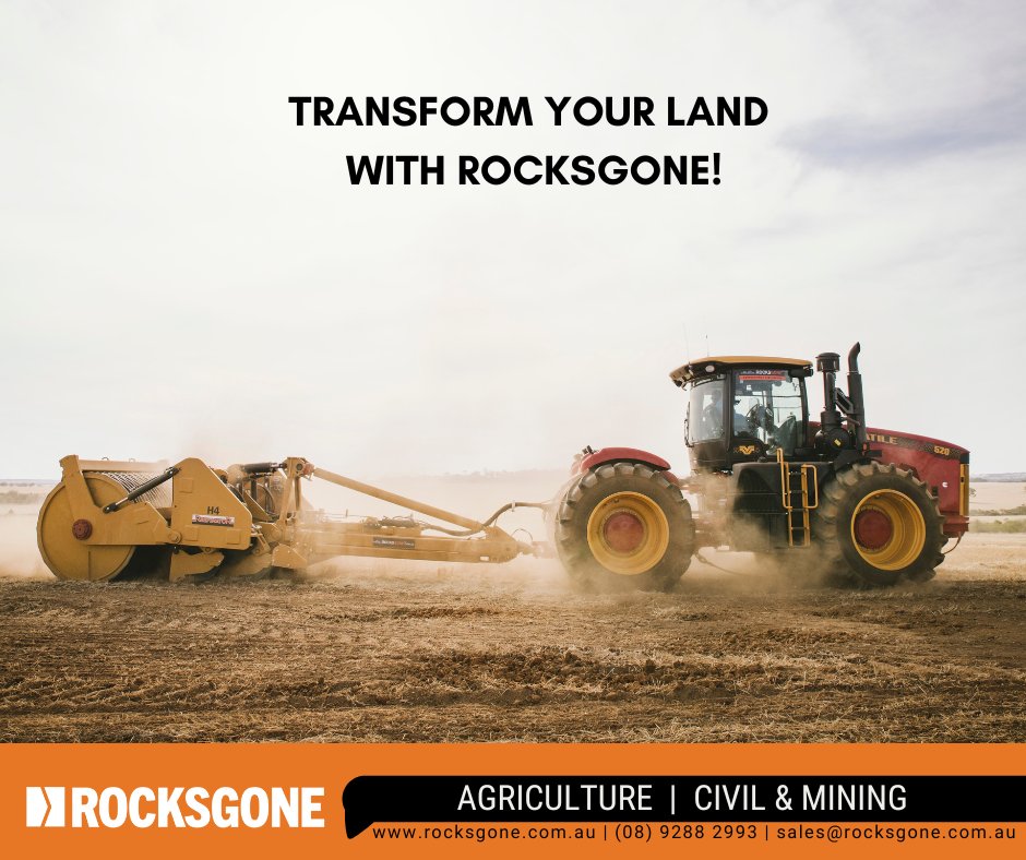 Ready to make some profit from your land? ROCKS GONE can help! We specialize in assisting landowners in developing their property and making a profit.
📞 (08) 9288 2993
📧  sales@rocksgone.com.au
🌎rocksgone.com.au

#rocksgone #farmingsolution #profitablefarming