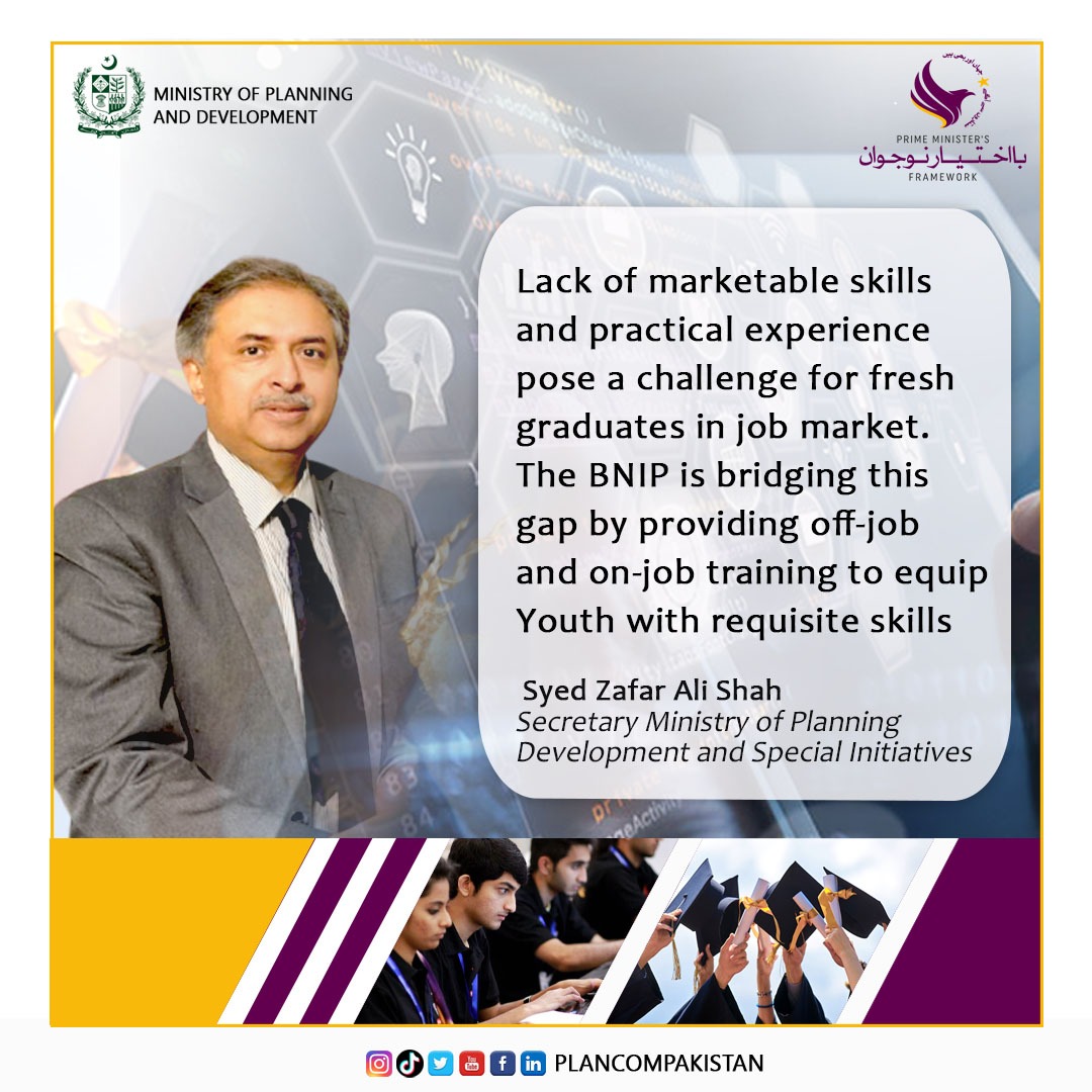 YpdcUet's tweet photo. Lack of marketable skills and practical experience often pose a challenge for fresh graduates in job market. The BNIP is bridging this gap by providing off-job and on-job training to equip them with skills and work experience.
#Ba_IkhtiyarNaujawan #PM4Youth
#AoKerDekhain
#BNIP https://t.co/PXXoQjdH2p