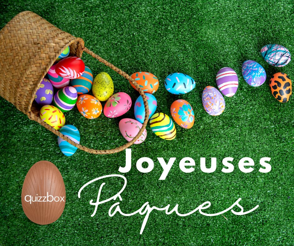 QuizzBox's tweet image. Quizzbox vous souhaite de bonnes fêtes 🎉

#fete #paques