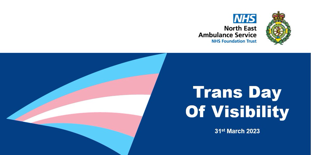 Today is #TransDayOfVisibility #TDOV it’s about celebrating transgender, gender-nonconforming and non-binary people. Let's celebrate those the contribution people make to our region and raise awareness of the work still to be done. @NEASProud @BeTransNB @NatAmbLGBTUK @NEAmbulance