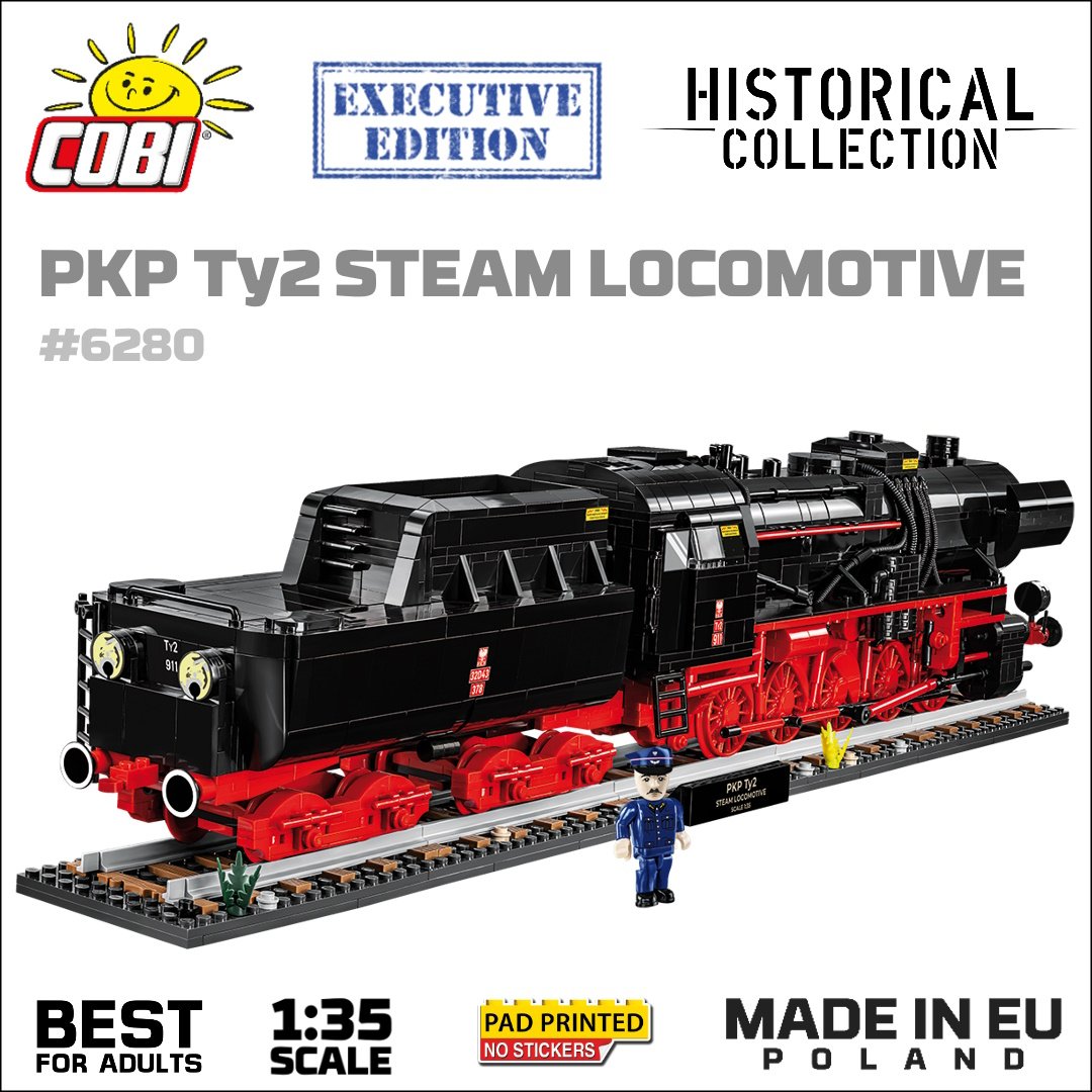 COBI_Bricks's tweet photo. 🚂🚃🚃 Zestaw Executive Edition z lokomotywą BR DR 52 / Ty2 jest już dostępny ‼️ 👀⤵️
https://t.co/5r1miogS1c...
🔸COBI-6280
🔸Executive Edition - podwójne oznaczenia 🇩🇪&🇵🇱 plus dodatki.
ℹ️ Bardzo szczegółowy opis na karcie produktu w powyższym linku 👍
⚙️ MADE IN 🇵🇱🇪🇺 https://t.co/7EIVfoSV6u