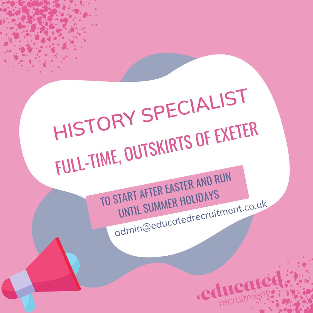 01392 946481
admin@educatedrecruitment.co.uk
educatedrecruitment.co.uk/exeter-north-d…
#History #Humanities #teacherjobs #devonjobs #exeter #exeterjobs #teaching #teachingjobs #recruitment #hiring