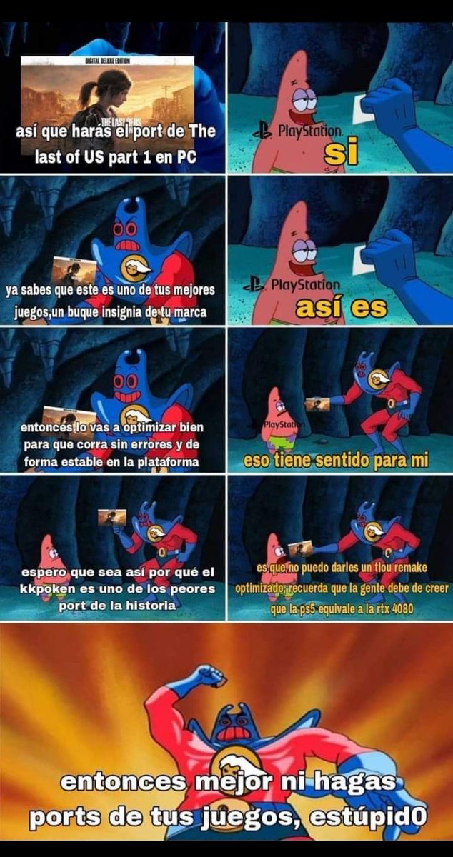 Buenos días Deltanian@s!! 

Y nuestras condolencias a la comunidad PCera por otro fiasco de cutreport 💩

#pelotondeltaz #sony #pcgaming #thelastofuspart1 #meme #playstation #xbox #nintendo