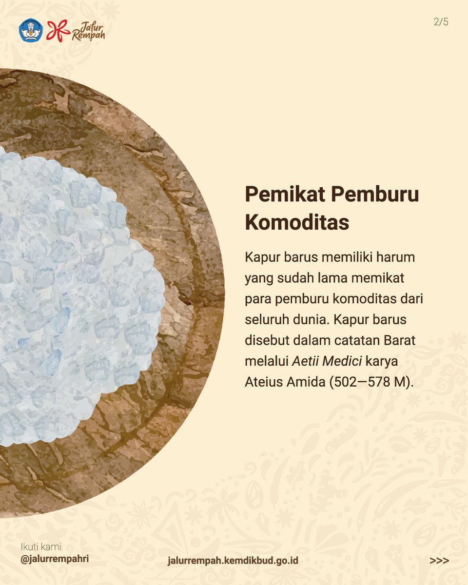 JalurrempahRI's tweet photo. Simak penjelasannya, ya!
Sumber gambar: https://t.co/mtJZ6v2sgo
#kapurbarus #barus #jalurrempah #kemdikbudristek https://t.co/OCsRVEDTg4