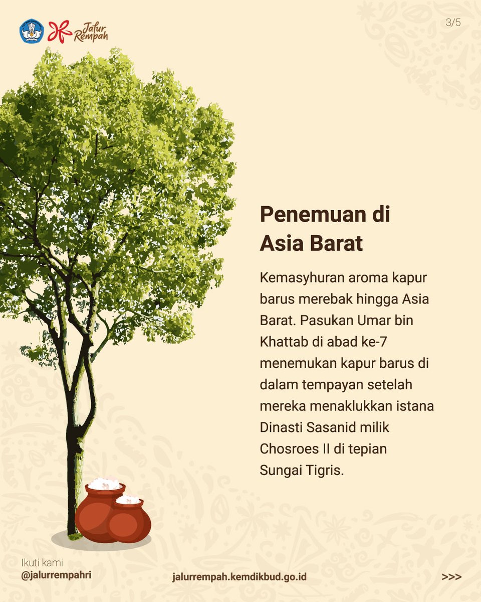 JalurrempahRI's tweet photo. Simak penjelasannya, ya!
Sumber gambar: https://t.co/mtJZ6v2sgo
#kapurbarus #barus #jalurrempah #kemdikbudristek https://t.co/OCsRVEDTg4