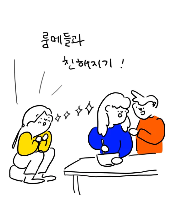 룸메들과 친해지기 