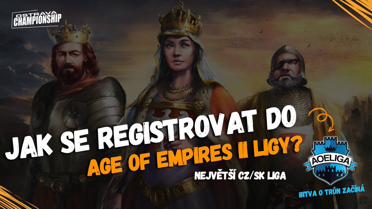 Ovachamp's tweet photo. #AoeLiga
Registrace do největší CZ/SK ligy 🏆 ve hře Age of Empires II jsou nyní otevřené❗ Neváhej a nepropásni svou jedinečnou šanci. Níže video návod, jak se správně do ligy registrovat 👇👇👇 
Podrobnosti a registrace do ligy na https://t.co/I7CiQYpMRm https://t.co/capABg2chD
