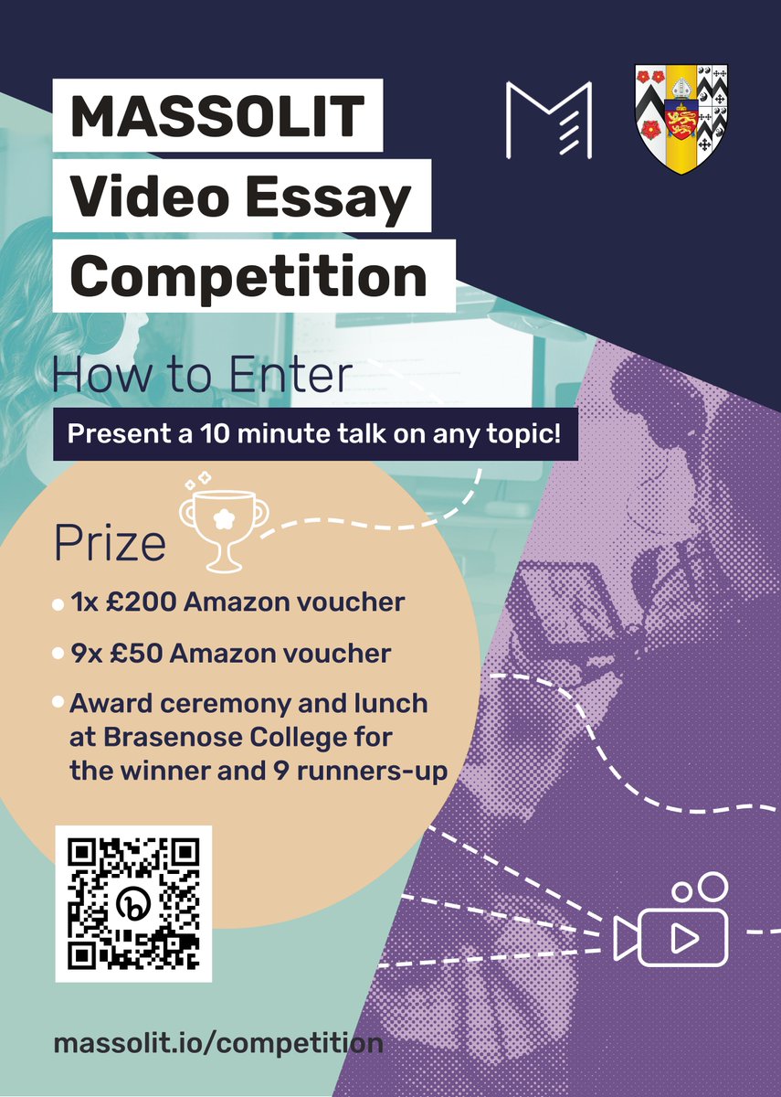 Entries are now open for the MASSOLIT Video Essay Competition! #EduTwitter

Key info:
🗓️ The final deadline is 5pm Friday 30th June 2023
✅ Open to students who are currently in Y10, Y11 or Y12 at secondary school in the UK
massolit.io/competition