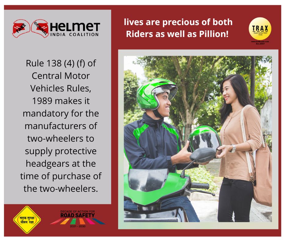 Trafficzam_DEL's tweet photo. So far, around 18 States and 1 UT #Dadar &amp; Nagar Haveli and Daman &amp; Diu, the latest addition to Helmet India Coalition, have issued notifications and started the implementation of CMVR Rule 138 (4)(f). #HelmetLifeSavior #HelmetIndia #TRAXRoadSafety #HelmetSaves #NofakeHelmets https://t.co/BaQZxfE7DV