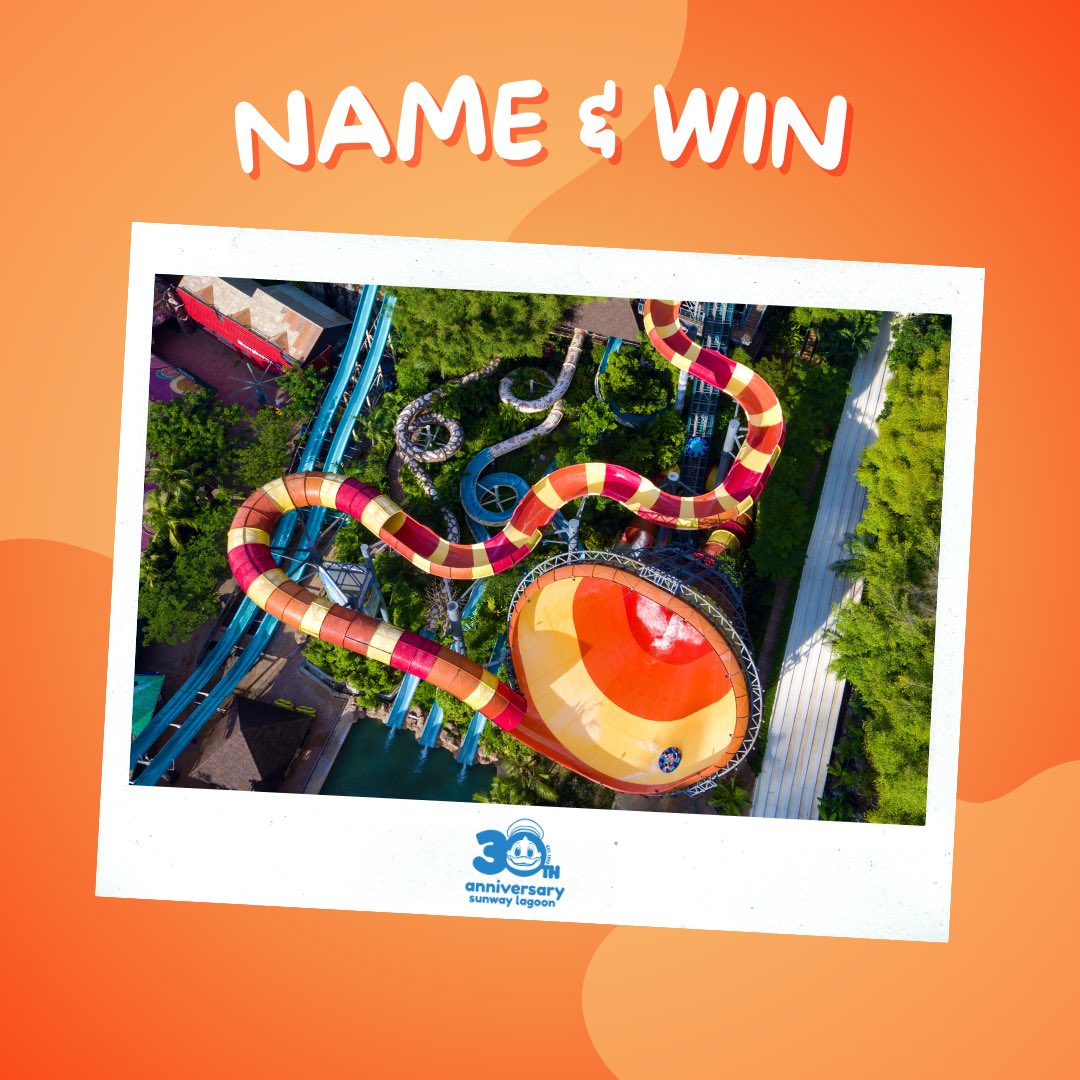 SunwayLagoonMY's tweet photo. π NAME & WIN CONTEST π
If you haven't heard, Sunway Lagoon is celebrating the big 3-0 this year! And with 30 years filled with unforgettable memories, we're highlighting one of our #BestRidesEver that have brought on full of fun splashes and plenty of smiles! https://t.co/PQbXJa5Yw2
