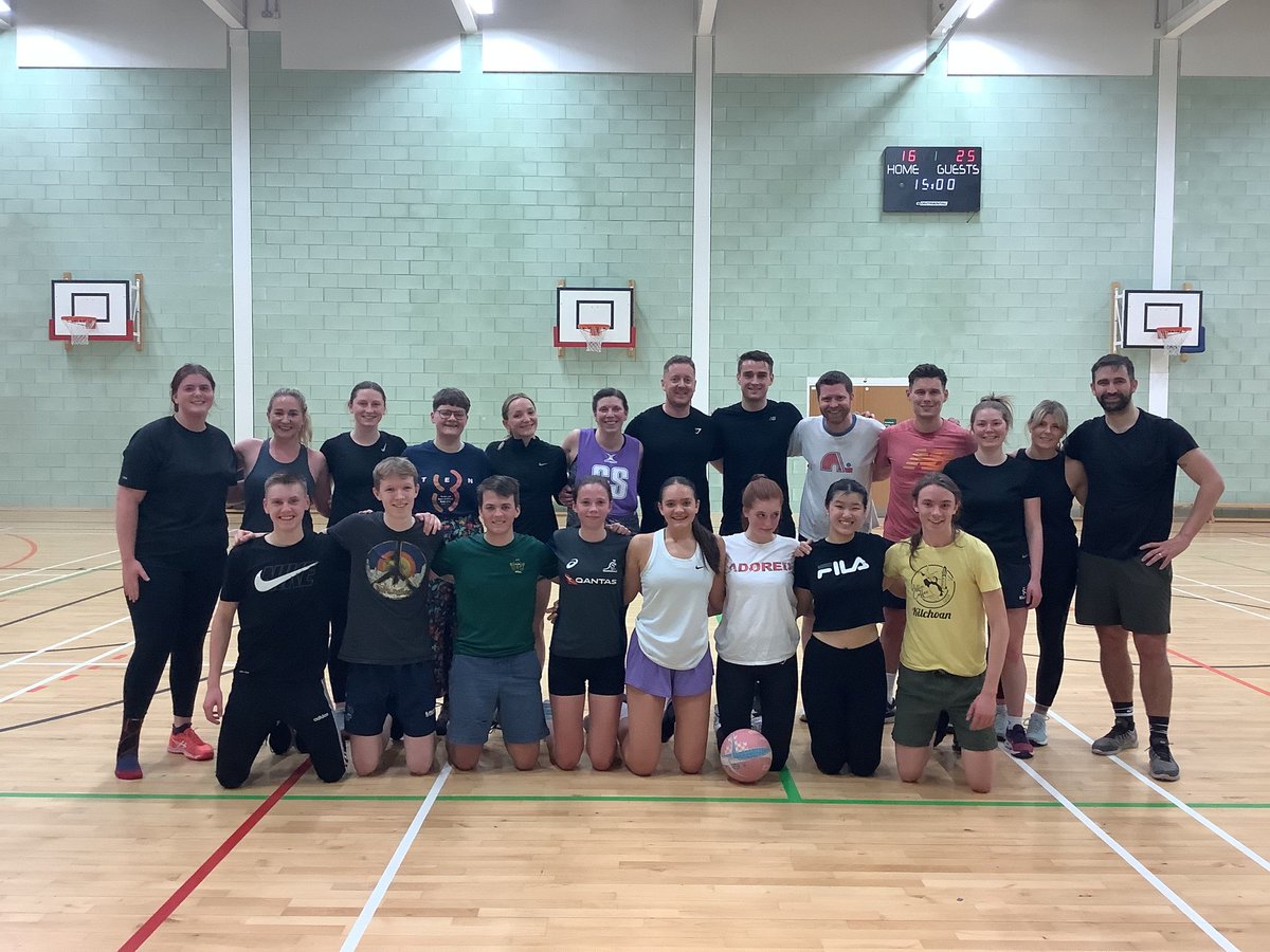 BMuirNetball's tweet photo. Last night we had the return of the Staff vs S6 Netball. Staff had a strong start winning 1st quarter but  finished with a pupil victory 25 -16.
Well done to all involved- great match! @BoroughmuirHS https://t.co/iZLRtat0CS