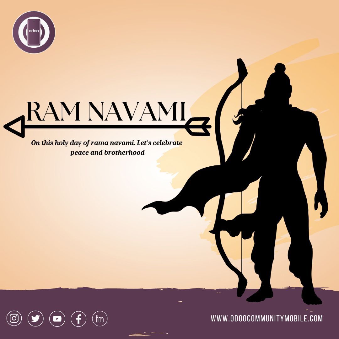 MobileOdoo's tweet photo. Let this festival remind you to be positive and hopeful because good always triumphs over evil. Happy Ram Navami.

#happyramnavami #ramnavmi #ram #indianfestival #indianfestivals https://t.co/YBgjPYqP6W
